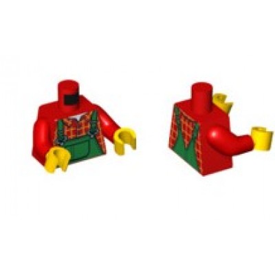 LEGO Minifigure Torso Overalls - Check Shirt