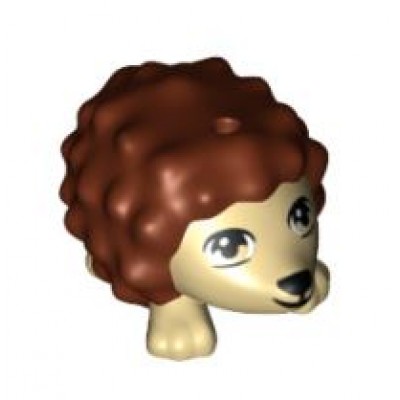 LEGO Hedgehog - Reddish Brown Spines Pattern (Oscar)