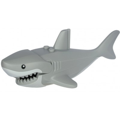 LEGO Shark - Large - Light Bluish Grey