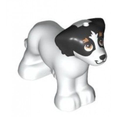 LEGO Dog - Shaggy Fur - White