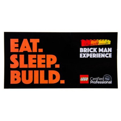 BRICK MAN EXPERIENCE EAT SLEEP BUILD Sticker