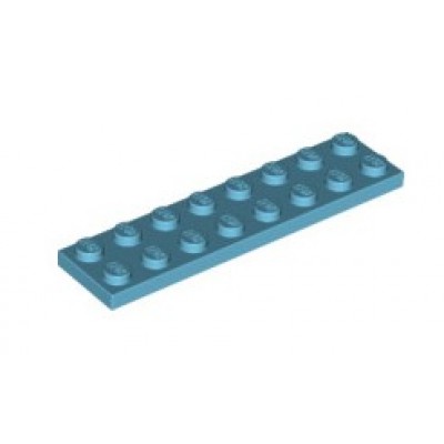 LEGO 2 X 8 Plate Medium Azure