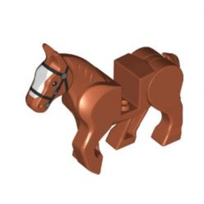 LEGO Horse - moveable legs - Dark Orange