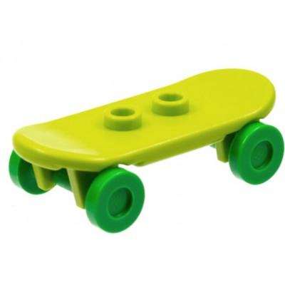 LEGO Minifigure Skateboard - Lime - BG Wheels