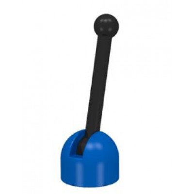 LEGO Lever Small Base with Black Lever - Blue