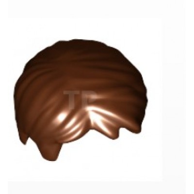 LEGO Minifigure Hair Short Tousled with Side Part - Reddish Brown