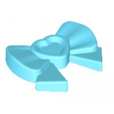 LEGO Bow with Heart - Medium Azure