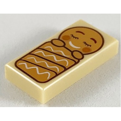 LEGO Gingerbread Tile Baby Pattern - Tan