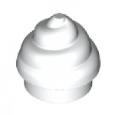 LEGO Soft Serve Horizontal Swirl/Twist - White