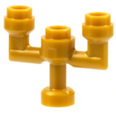 LEGO Candlestick/Candelabra - Pearl Gold