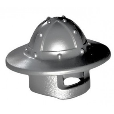 LEGO Minifigure Helmet - Castle - Chin Guard - Flat Silver
