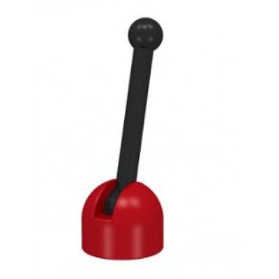 LEGO Lever Small Base with Black Lever - Red