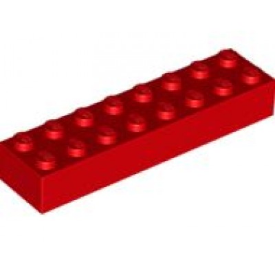 LEGO 2 x 8 Brick Red