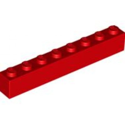 LEGO 1 x 8 Brick Red