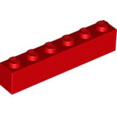 LEGO 1 x 6 Brick Red