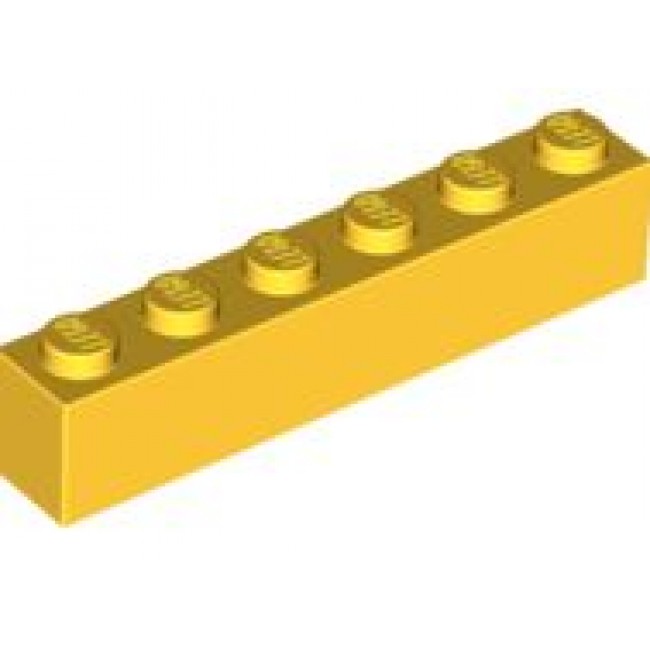 Lego 6 yellow bricks//6 yellow bricks 1 x 6