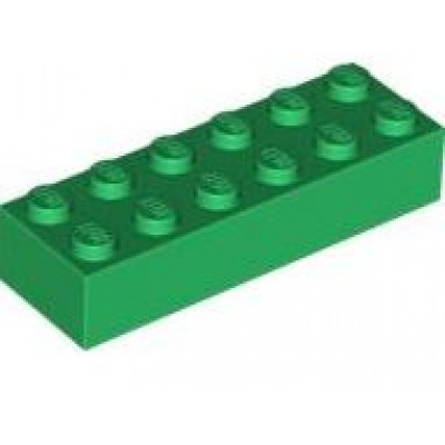 LEGO 2 x 6 Brick Green
