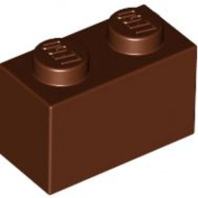LEGO 1 x 2 Brick Reddish Brown