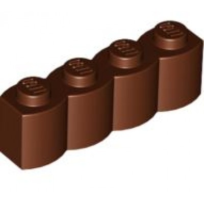 LEGO 1 x 4 Brick - Modified Log Reddish Brown