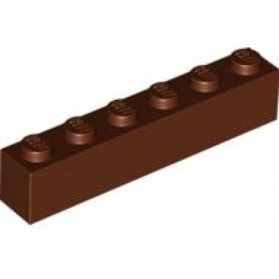 LEGO 1 x 6 Brick Reddish Brown