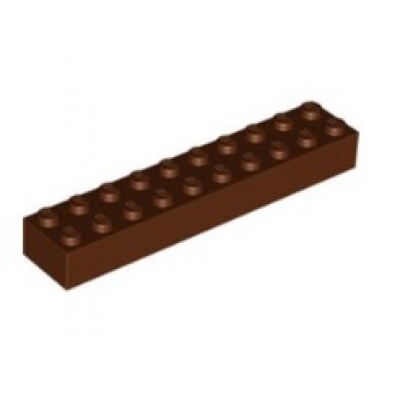 LEGO 2 x 10 Brick Reddish Brown