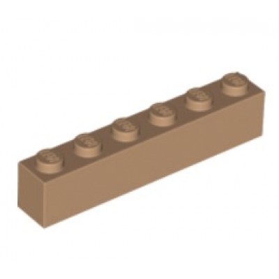 LEGO 1 x 6 Brick Medium Nougat