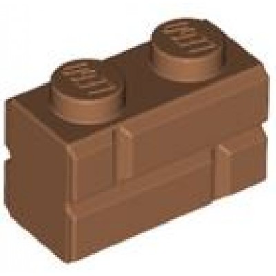 LEGO 1 x 2 Brick Masonry Profile Medium Nougat