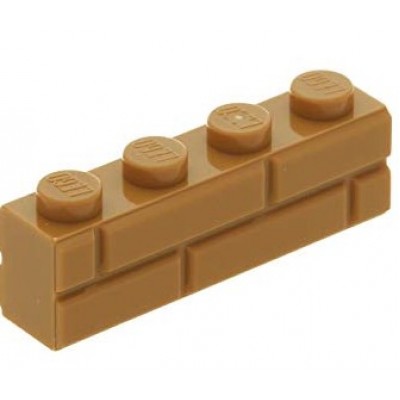 LEGO 1 x 4 Brick Masonry Profile Medium Nougat