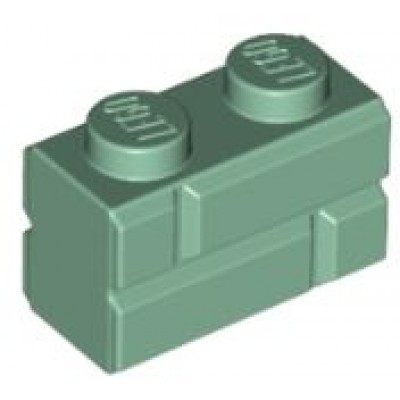 LEGO 1 x 2 Brick Masonry Profile Sand Green
