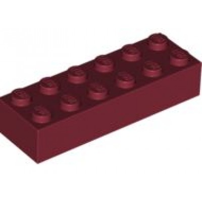 LEGO 2 x 6 Brick Dark Red