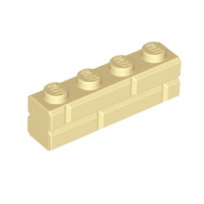 LEGO 1 x 4 Brick Masonry Profile Tan