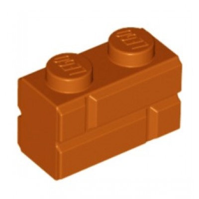 LEGO 1 x 2 Brick Masonry Profile Dark Orange