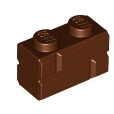 LEGO 1 x 2 Brick Masonry Profile Reddish Brown