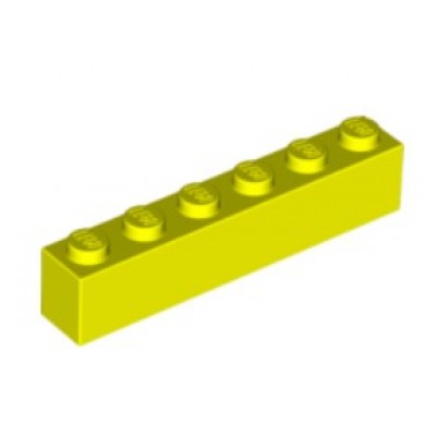 LEGO 1 x 6 Brick Neon Yellow