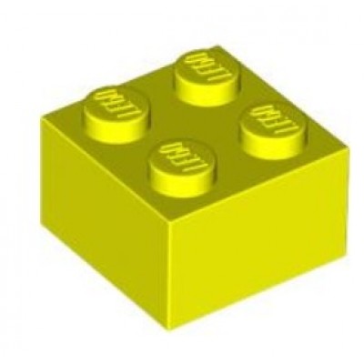 LEGO 2 x 2 Brick Neon Yellow