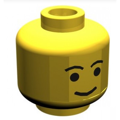 LEGO Minifigure Head - Standard Grin, Black Eyebrows