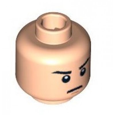 LEGO Minifigure Head - Stern Black Eyebrows
