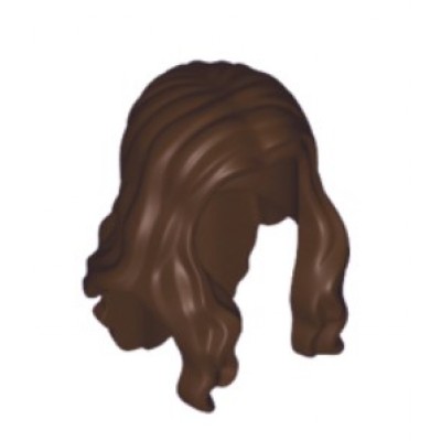 LEGO Minifigure Hair - Long Wavy - Dark Brown