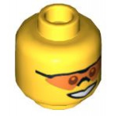 LEGO Minifigure Head - Glasses orange