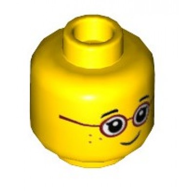 LEGO Minifigure Head - Child with Glasses 