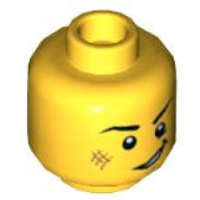 LEGO Minifigure Head - Open Mouth Black Eyebrows