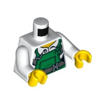 LEGO Minifigure Torso - Overalls Green
