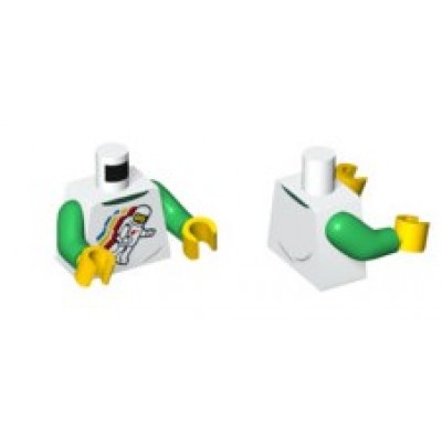 LEGO Minifgure Torso - Classic Space with Back Print Pattern