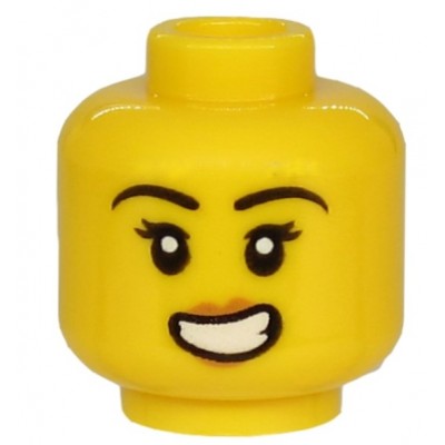 LEGO Minifigure Head - Female Scared Open Mouth