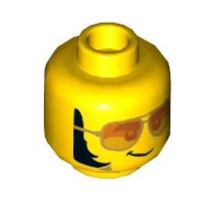 LEGO Minifigure Head - Orange Sunglasses