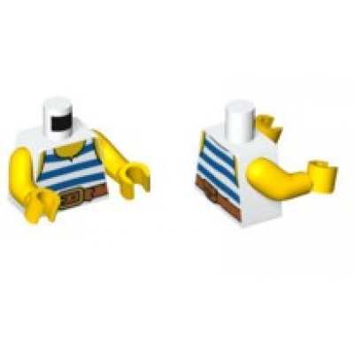 LEGO Minifigure Torso - Tank Top Blue and White