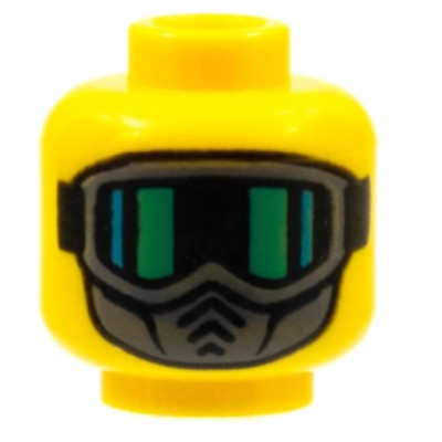 LEGO Minifigure Head - Dark Bluish Grey Mask