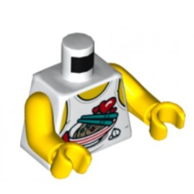 LEGO Minifigure Torso - Tank Top with Bowl of Noodles
