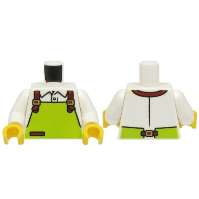 LEGO Minifigure Torso - Shirt and Lime Apron 