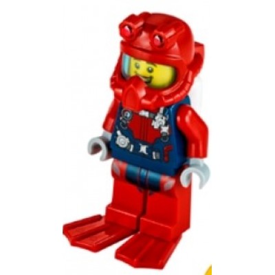 LEGO Minifigure - Scuba Diver, Red Flippers